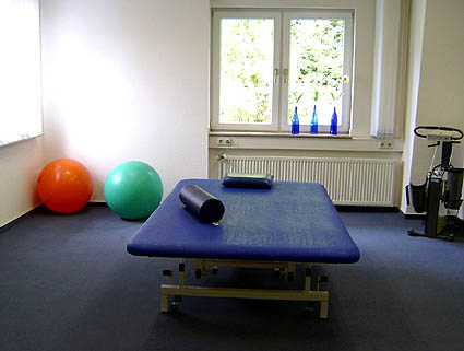 Therapieraum der Physiotherapie Hans-Jörg Muerth in Gummersbach